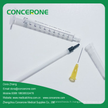 Seringue jetable en 3 parties avec ou sans aiguille 1ml / Cc